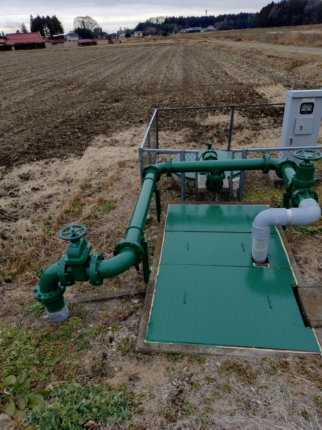 大田原市　揚水機・ポンプ制御盤塗装