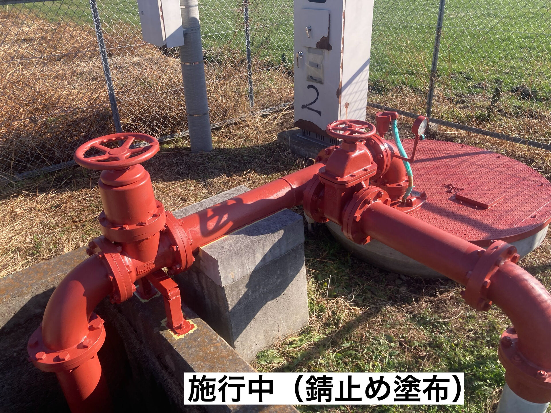 大田原市　揚水機・ポンプ制御盤塗装