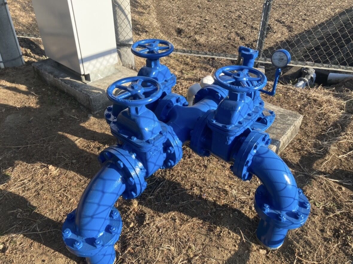 大田原市金田北部の揚水機・ポンプ制御盤を塗装しました！