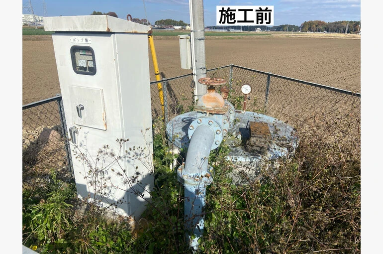    大田原市金田北部の揚水機・ポンプ制御盤を塗装しました！   